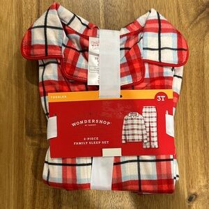Wondershop Red and Blue Plaid Toddler Sleep Set